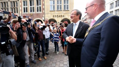 Erste Kabinettssitzung der neuen Landesregierung in Münster