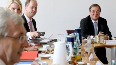 Erste Kabinettssitzung der neuen Landesregierung in Münster