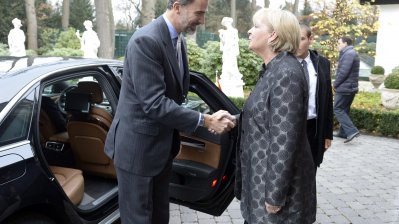 König Felipe VI. von Spanien hat Ministerpräsidentin Hannelore Kraft in Gütersloh besucht.