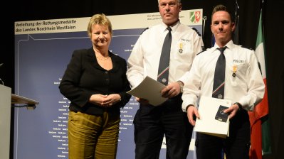 Verleihung der Rettungsmedaille des Landes Nordrhein-Westfalen
