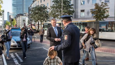 Aufklärungsaktion der Polizei NRW "Handy am Steuer"