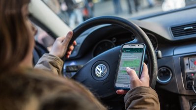 Aufklärungsaktion der Polizei NRW "Handy am Steuer"