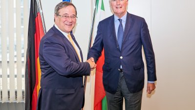 Ministerpräsident Armin Laschet trifft Michel Barnier