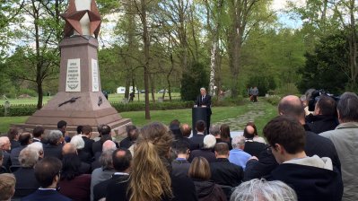 Bundespräsident Joachim Gauck bei seiner Rede anlässlich des 70. Jahrestage des Kriegsende