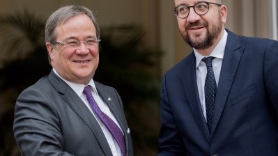 Ministerpräsident Armin Laschet trifft den Premierminister von Belgien, Charles Michel
