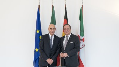 Ministerpräsident Laschet empfängt den Botschafter Italiens Luigi Mattiolo