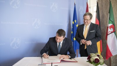 Besuch des Staatspräsidenten der Republik Lettland, Raimonds Vējonis