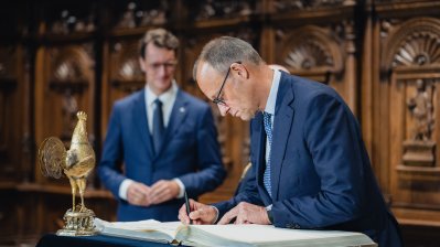 Eintrag in das Goldene Buch der Stadt Münster