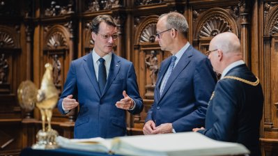 Eintrag in das Goldene Buch der Stadt Münster