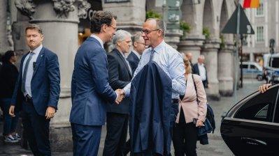 Begrüßung des Bundeskanzlers Friedrich Merz