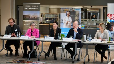 Pressegespräch Gesamtschule Stettiner Straße