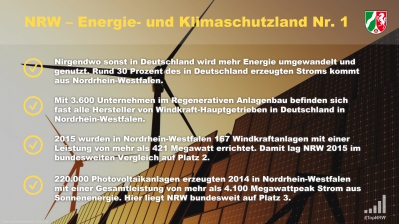 NRW – Energie- und Klimaschutzland Nr. 1