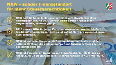 NRW – solider Finanzstandort für mehr Steuergerechtigkeit