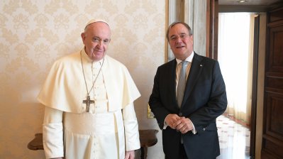 Würdigung der Verdienste Papst Johannes Paul II. zur Deutschen Einheit und Gespräch zu jüdischem Leben in Deutschland