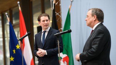 Ministerpräsident Armin Laschet empfängt den österreichischen Bundeskanzler Sebastian Kurz