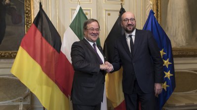 Ministerpräsident Armin Laschet trifft den Premierminister von Belgien, Charles Michel