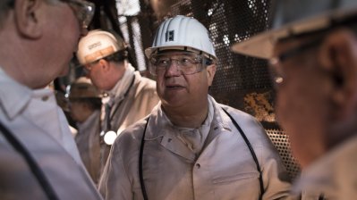 Ministerpräsident Armin Laschet unternimmt letzte Grubenfahrt mit Kumpeln in der Zeche Prosper-Haniel