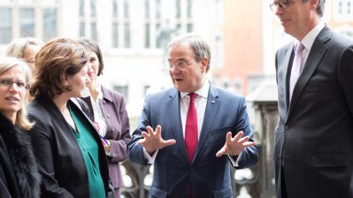 Ministerpräsident Armin Laschet trifft die französische Sportministerin Roxana Maracineanu in Aachen