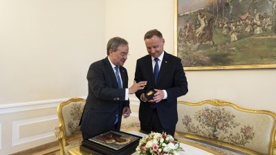 Ministerpräsident Armin Laschet trifft Staatspräsident Duda