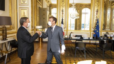 Der Kulturbevollmächtigte Armin Laschet trifft Emmanuel Macron