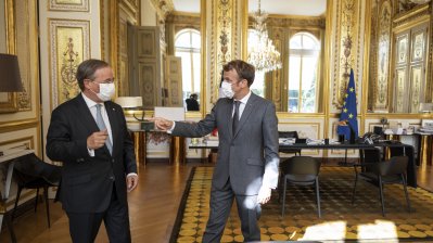 Der Kulturbevollmächtigte Armin Laschet trifft Emmanuel Macron