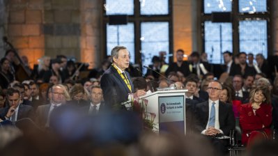 Mario Draghi während seiner Rede
