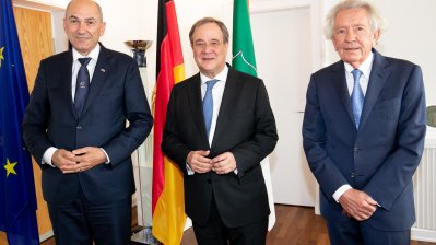 Ministerpräsident Armin Laschet trifft den slowenischen Ministerpräsidenten S.E. Janez Janša - 8
