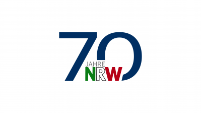 Offizielles Logo zum 70. Geburtstag von Nordrhein-Westfalen
