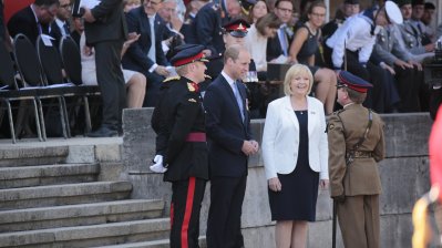 Verleihung des Fahnenbandes des Landes Nordrhein-Westfalen an die 20th Armoured Infantry Brigade