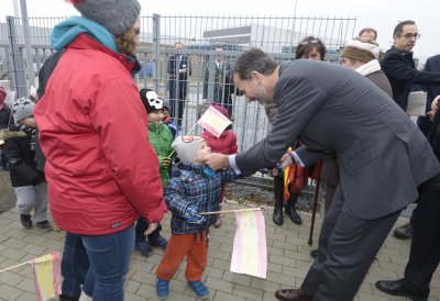 König Felipe VI. von Spanien hat Ministerpräsidentin Hannelore Kraft in Gütersloh besucht.