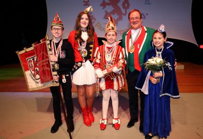 Ministerpräsident Armin Laschet empfängt die Kinderprinzenpaare und Kinderdreigestirne aus Nordrhein-Westfalen