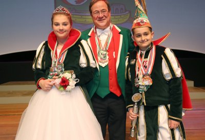 Ministerpräsident Armin Laschet empfängt die Kinderprinzenpaare und Kinderdreigestirne aus Nordrhein-Westfalen