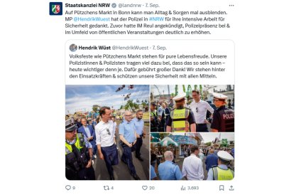 Social Media Posts aus der Woche vom 2. September bis 8. September 2024