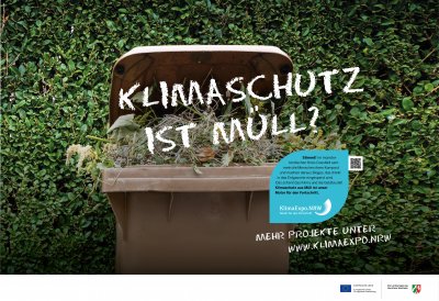 Plakat "Klimaschutz ist Müll?"