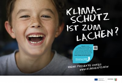 Plakat "Klimaschutz ist zum Lachen?"