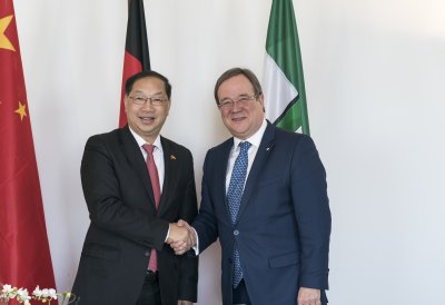 Ministerpräsident Laschet empfängt den Botschafter der Volksrepublik China, S.E. Shi Mingde