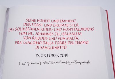 Ministerpräsident Laschet empfängt Fra‘ Giacomo Dalla Torre del Tempio di Sanguinetto, Staatsoberhaupt des Souveränen Malteserordens