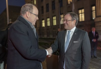 Ministerpräsident Armin Laschet empfängt Fürst Albert II. von Monaco