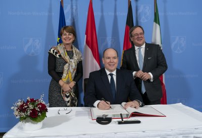 Ministerpräsident Armin Laschet empfängt Fürst Albert II. von Monaco