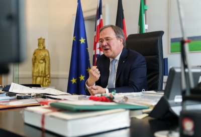 Bilaterales Gespräch von Ministerpräsident Armin Laschet mit dem britischen Außenminister Dominic Raab