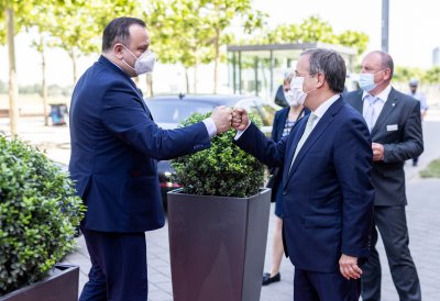 Ministerpräsident Laschet empfängt Schlesiens Marschall Jakub Chełstowski