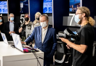 Ministerpräsident Armin Laschet eröffnet Zentrum zur Vernetzung der Games-Branche mit weiteren Wirtschaftsbereichen in Düsseldorf