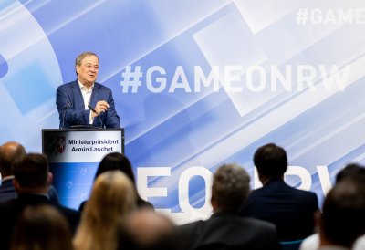 Ministerpräsident Armin Laschet eröffnet Zentrum zur Vernetzung der Games-Branche mit weiteren Wirtschaftsbereichen in Düsseldorf