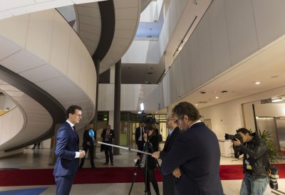 Ministerpräsident Hendrik Wüst trifft die Präsidentin des Europäischen Parlaments Roberta Metsola