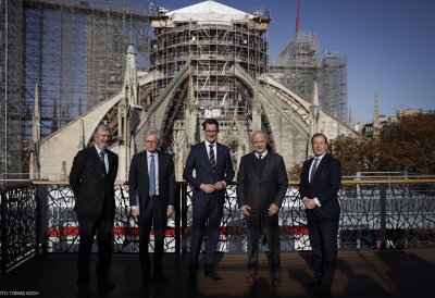 Ministerpräsident Hendrik Wüst besucht die Kathedrale Notre-Dame in Paris