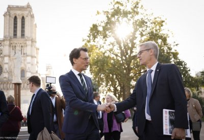 Ministerpräsident Hendrik Wüst besucht die Kathedrale Notre-Dame in Paris