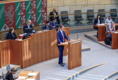 Plenarsaal währen der Rede