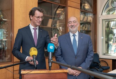 Ministerpräsident Hendrik Wüst trifft den Botschafter des Staates Israel Ron Prosor