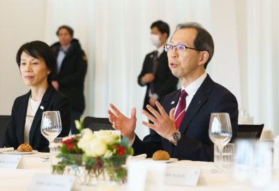 Ministerpräsident Hendrik Wüst trifft den Gouverneur der Präfektur Fukushima Masao Uchibori
