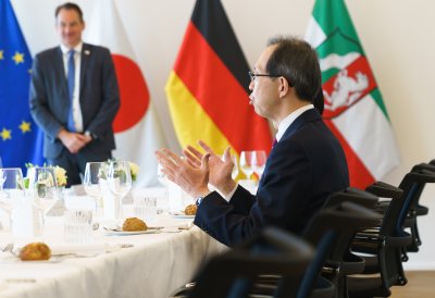 Ministerpräsident Hendrik Wüst trifft den Gouverneur der Präfektur Fukushima Masao Uchibori